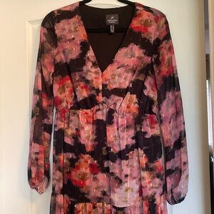 Adrianna Papell maxi long sleeve dress